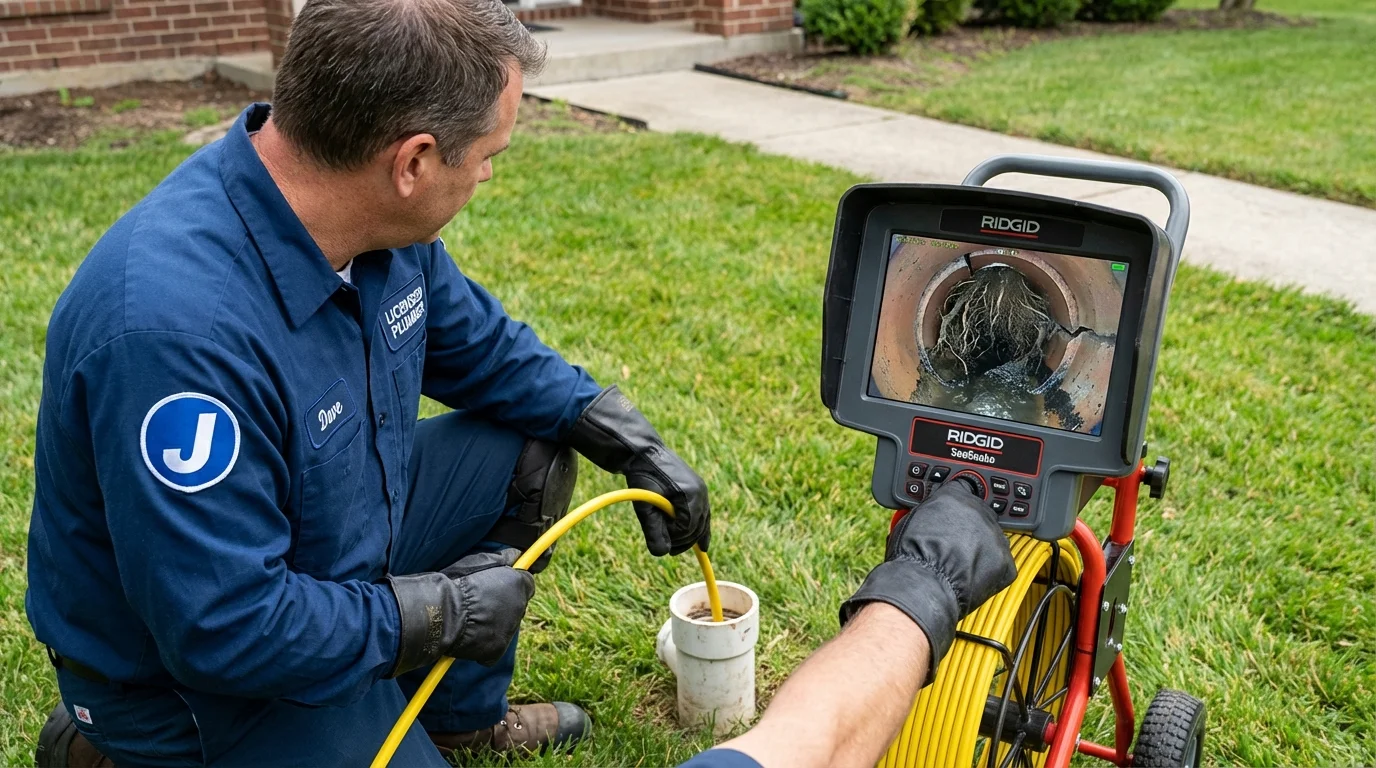 Sewer camera inspection being performed by Johns Plumbing LLC in Islamorada