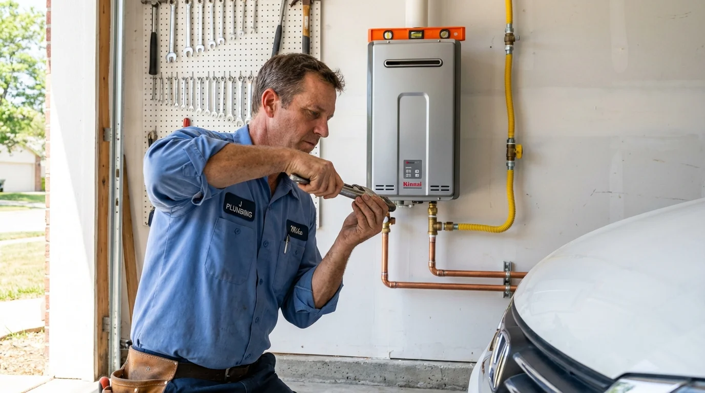 Tankless water heater installation by a Johns Plumbing LLC plumber in Islamorada